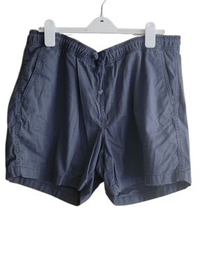 L.L Bean Classic Fit Cotton Elastic Waist Navy Shorts Drawstring
